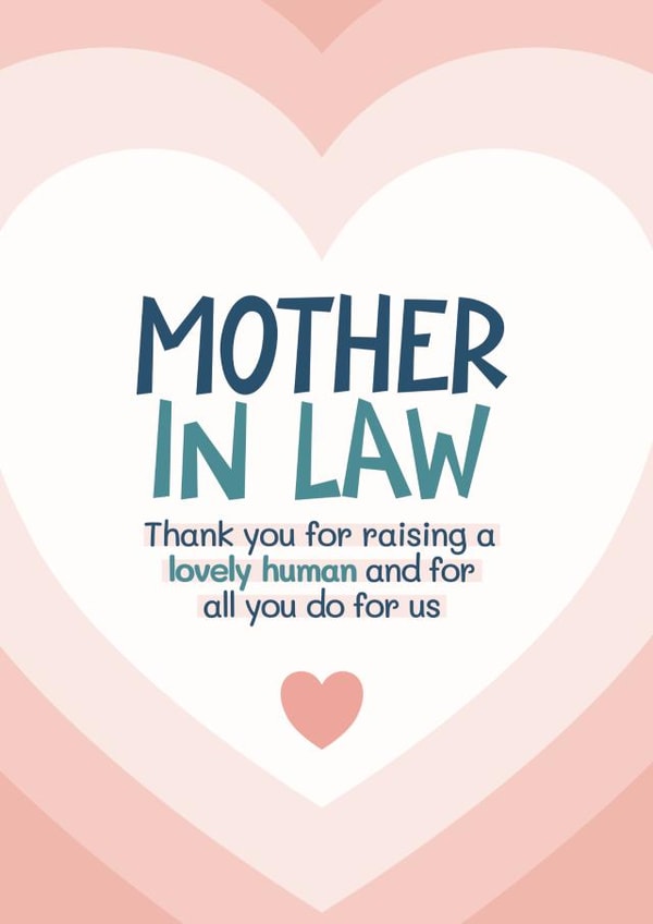 Mother In Law Mother's Day Card - Heartfelt thank you created by Bev O'Connor || @oconnordesign