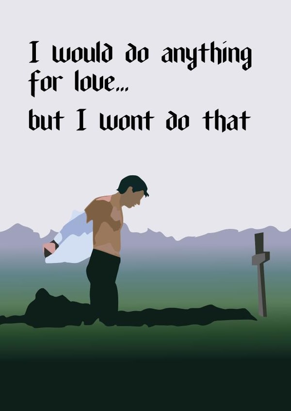 Funny Valentine's Day Card - Saltburn - Grave Scene created by Quinton cards