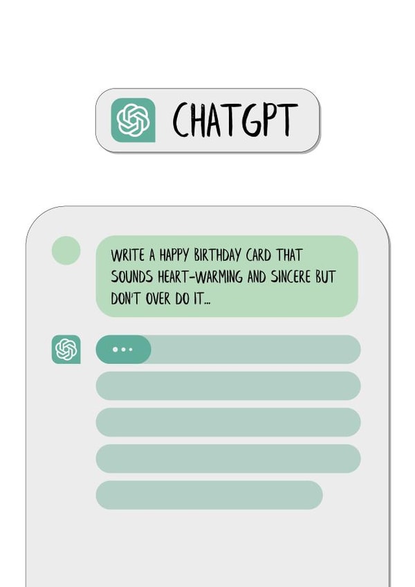 Funny Happy Birthday Card - ChatGPT created by Anthony Richardson