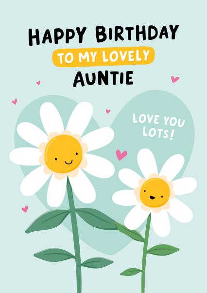 Cute Birthday Card - My Lovely Auntie | thortful
