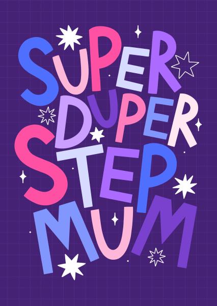Step Mu Step-Mum Card - Super Duper Step Mum - Mother's Day | thortful