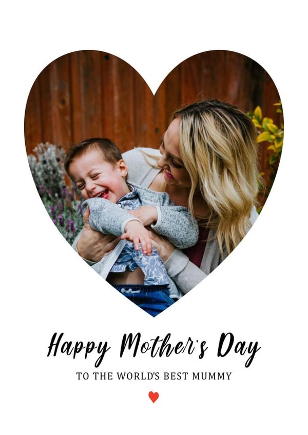 Cute Mother's Day Photo Card - World's Best Mum created by @hollielonglanddesigns
