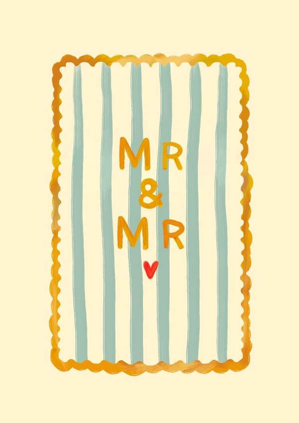 Pretty wedding day card - Mr & Mr created by Kate Fox