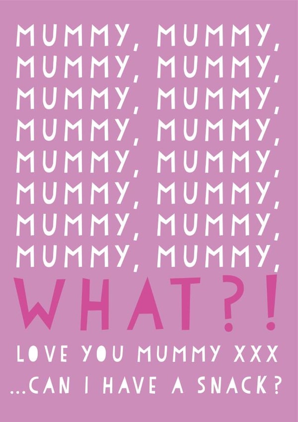 Funny Mummy Snack Card - Mother's Day Card created by Heather Alstead Design LTD