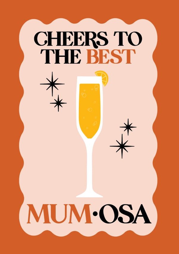 Funny Mother's Day Card - Mimosa Cocktail - Cheers To The Best Mumosa created by Iggy Shop