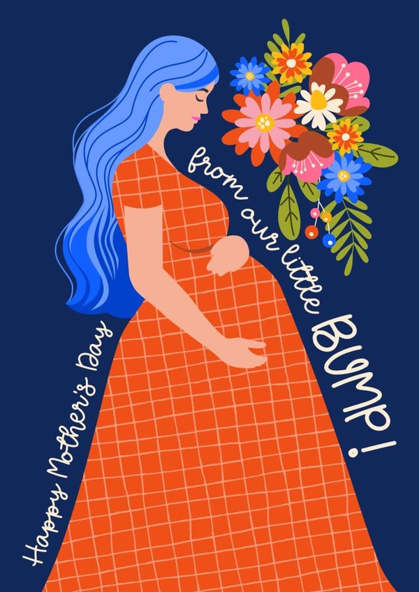 Cute Mother's Day Card - for the Mum to be - from her little Bump created by Atwood & Atwood