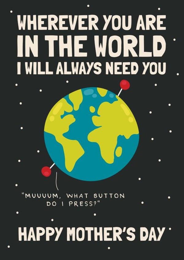 Funny Mother's Day Card - Love From Afar created by AbiGoLucky