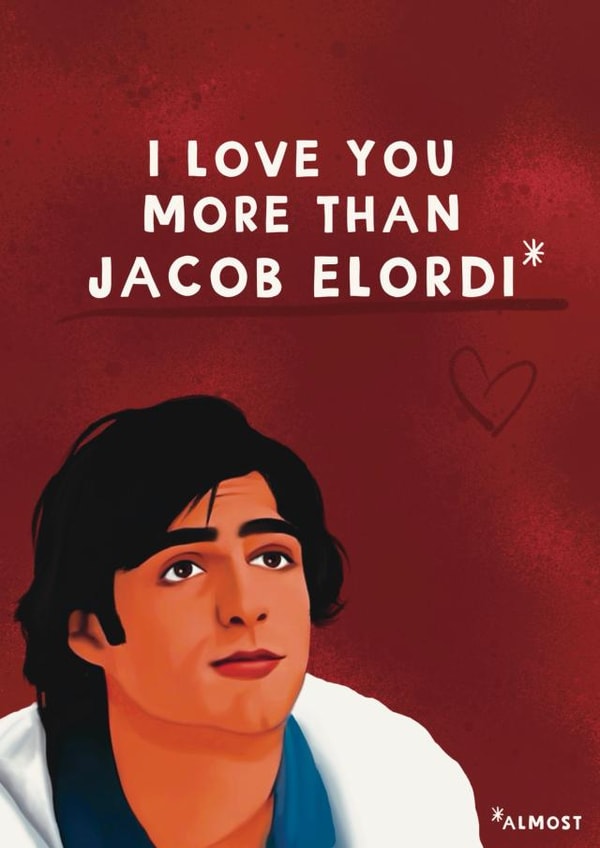Cheeky Valentine’s Card - Love you more than Jacob created by Giddy Kipper