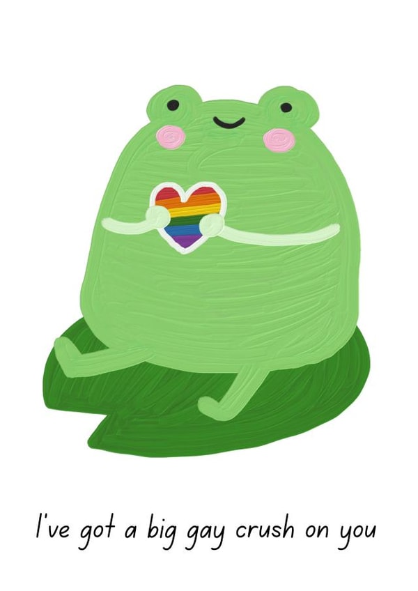 cute and funny valentines day for your frog-loving lgbt significant other created by Let's Celebrate