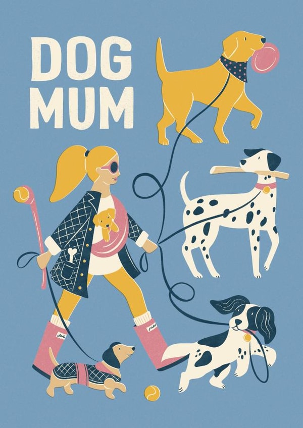Cute Mother's Day Card - Dog Mum created by Bird & Co Studio