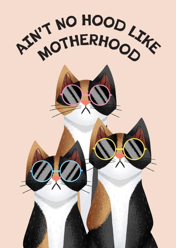 Funny Mother's Day Card - Cat Person - Motherhood created by Folio | Ian Owen