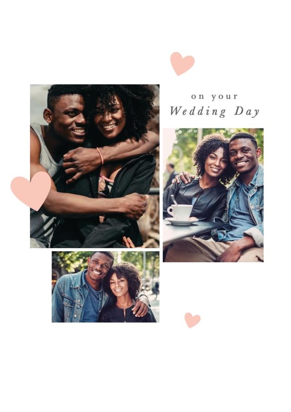 Cute Wedding Photo Card - on your Wedding Day created by Paperlink and Meraki Greeting Cards