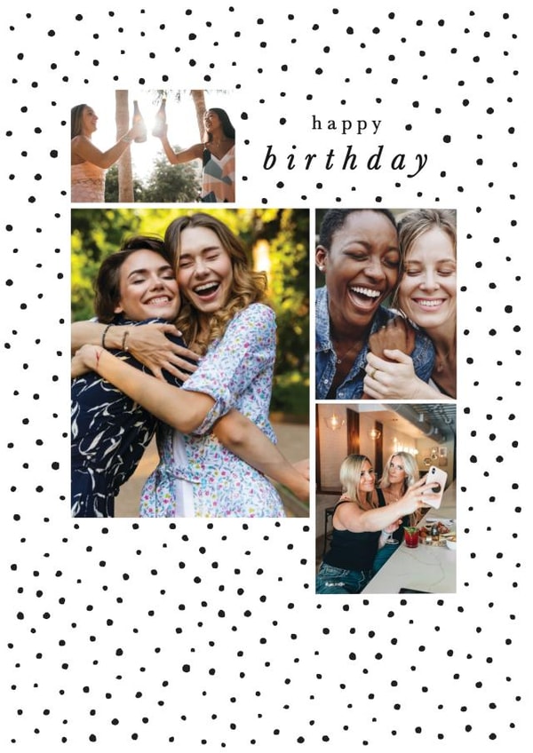 Pretty Birthday Photo Card - Happy Birthday created by Paperlink and Meraki Greeting Cards