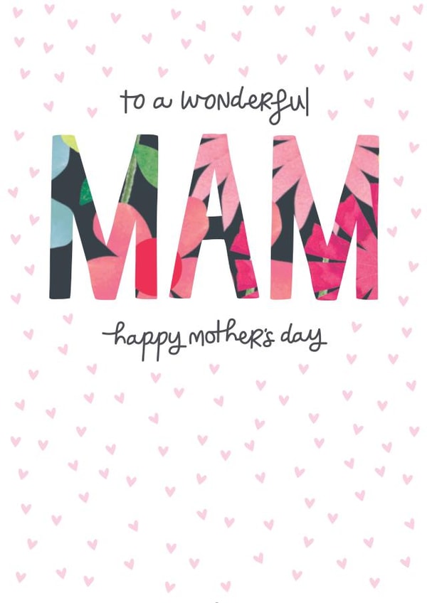 Cute Happy Mother's Day Card - To a Wonderful Mam created by The Boy and the Bear