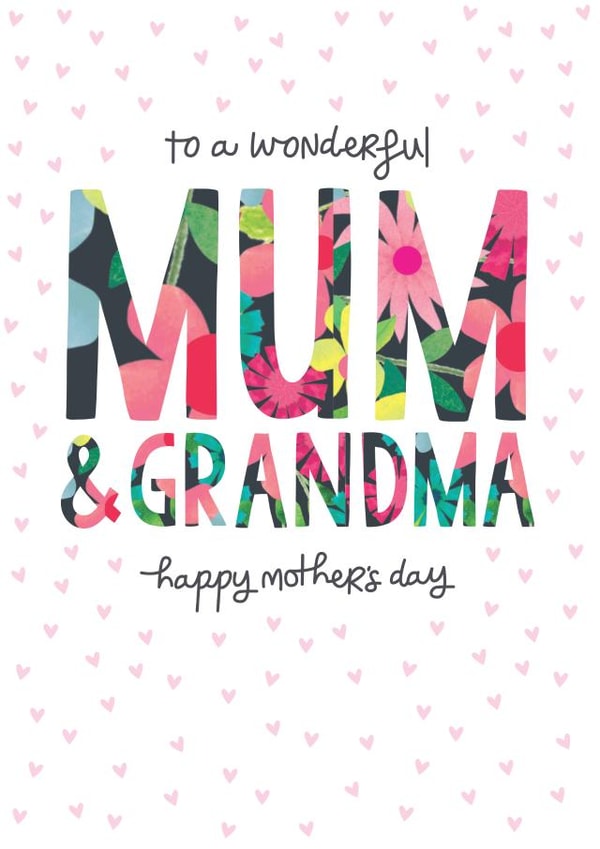 Cute Happy Mother's Day Card - To a Wonderful Mum & Grandma created by The Boy and the Bear