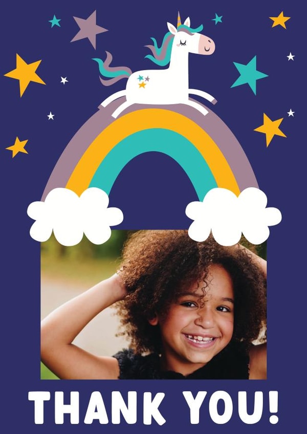 Cute Thank You Card - Unicorn created by Summer Lane Studio