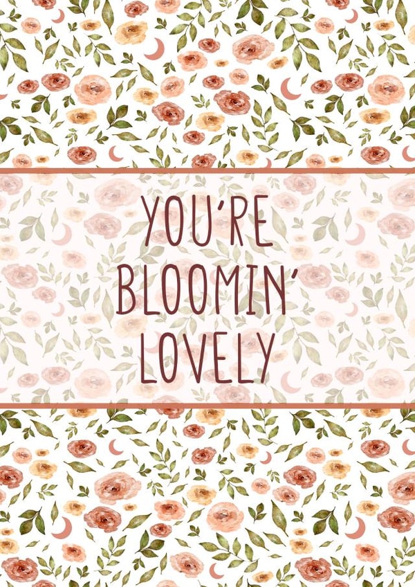 You're Bloomin' Lovely - Birthday Card - Watercolour Floral created by Wildheart Studio