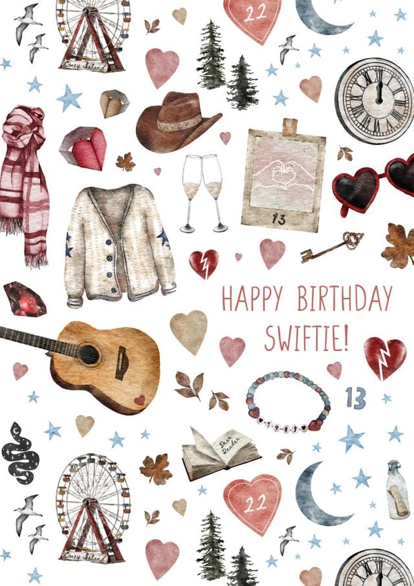 Happy Birthday Swiftie! - Perfect for Taylor Swift fans! created by Wildheart Studio