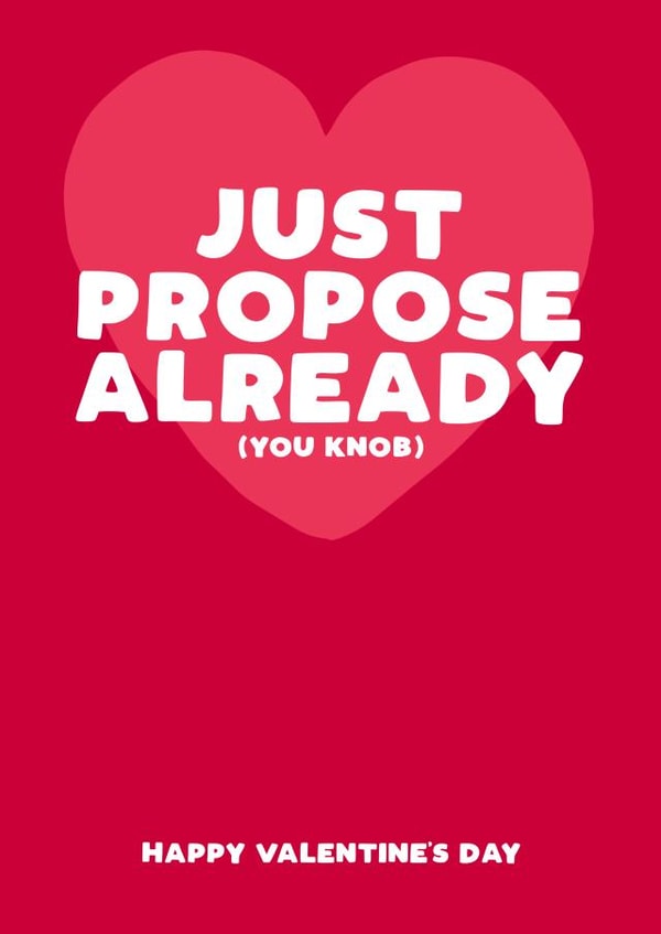 Funny propose Valentine's Day Card - for Boyfriend created by Filthy Sentiments
