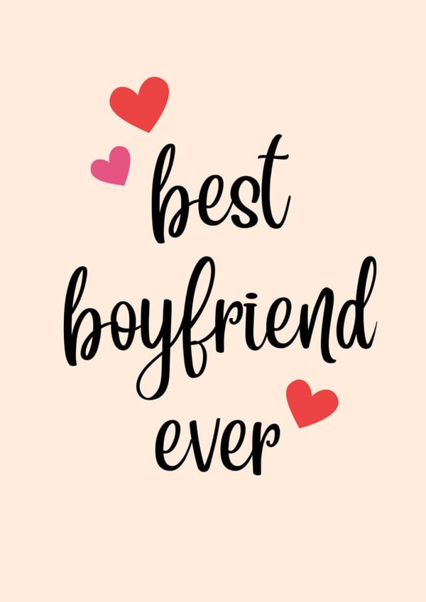 Valentines card for the best boyfriend ever! created by Louise Parr Studio