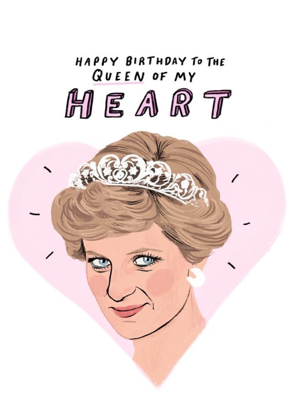 Cute illustrated Birthday Card - for any Queen in your Life created by EllieReynoldsDesign