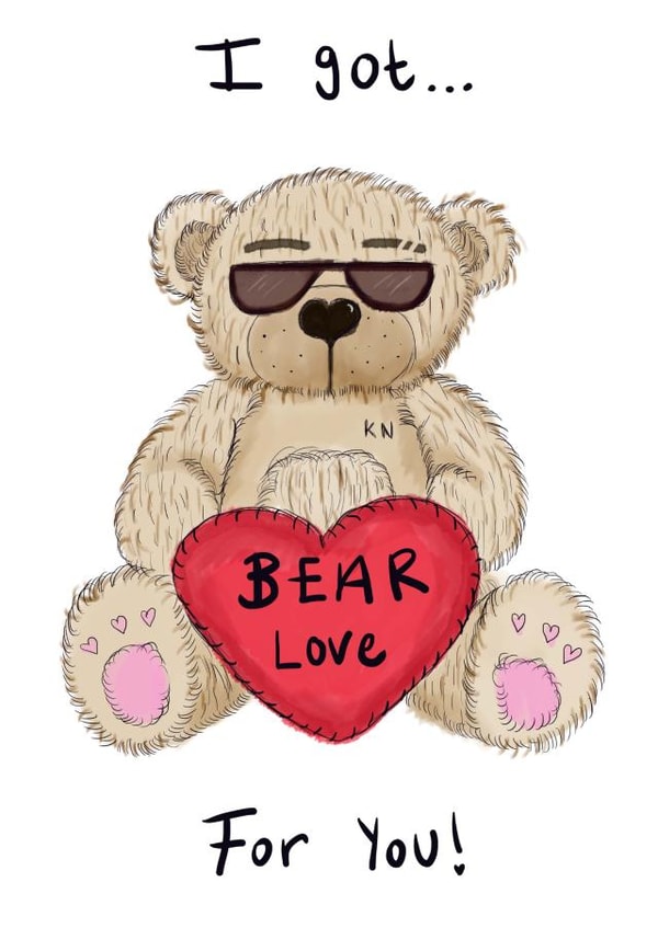 Super Cute Valentine's Day Card - BEAR LOVE created by KitsCH Noir