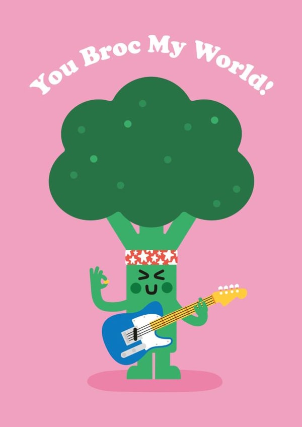 You Broc my World - Funny Valentines Card created by Studio Boketto