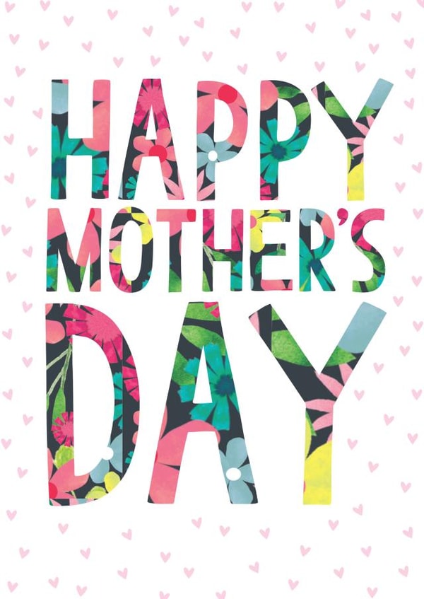Classic Happy Mother's Day Card - Typography created by The Boy and the Bear