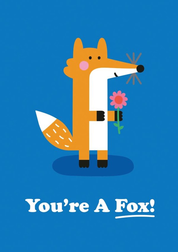 You're a fox - Punny Valentines card created by Studio Boketto