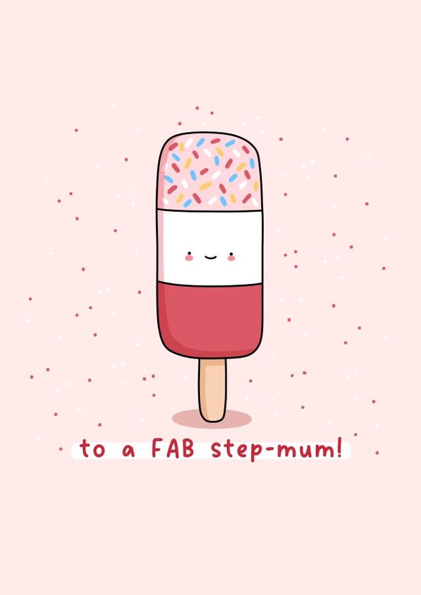 Cute Mother’s Day Card - Fab Step Mum created by Rosalie Perl