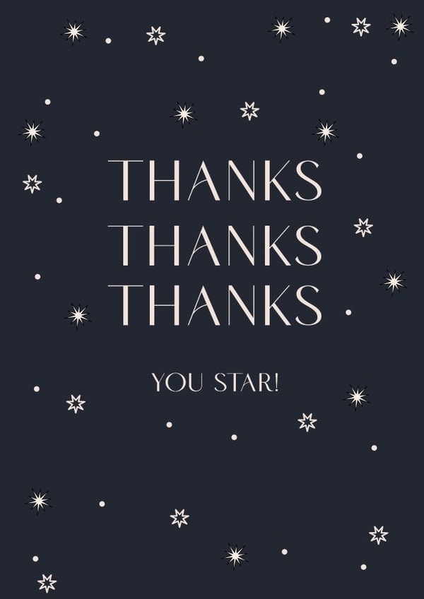 Thanks you star! created by Dapple pop studio