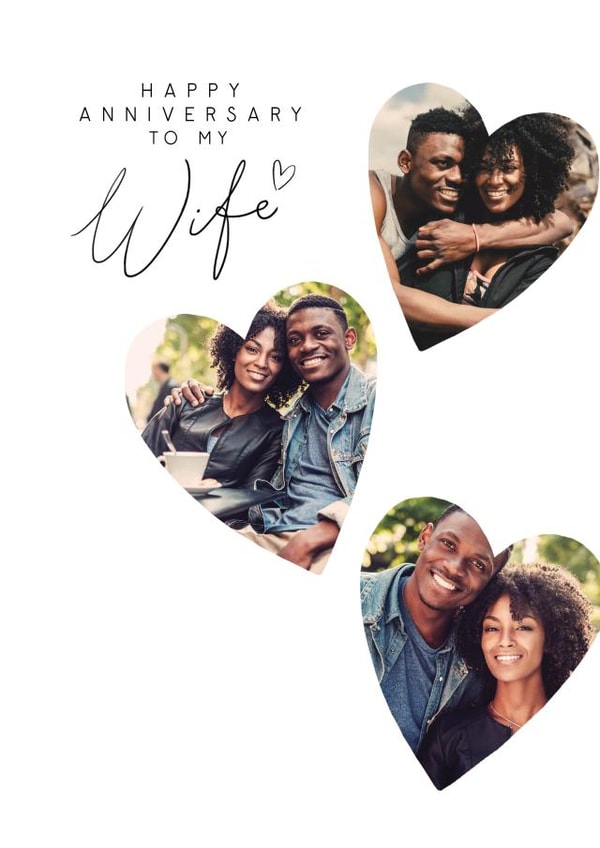 Cute Anniversary Photo Card - Wife | thortful