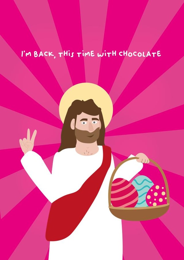 Funny Easter card - I'm Back created by PaperJam Print Co.