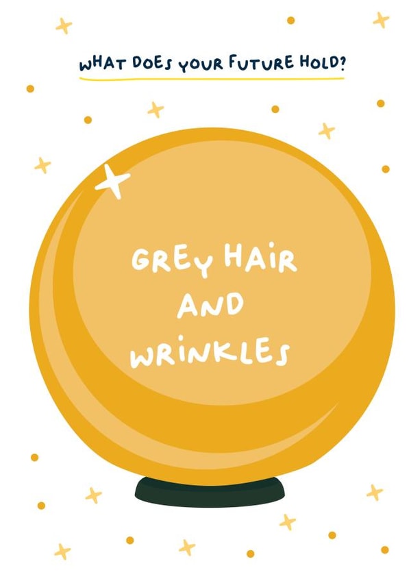 Funny Birthday Card - Predicting the Future created by PaperJam Print Co.