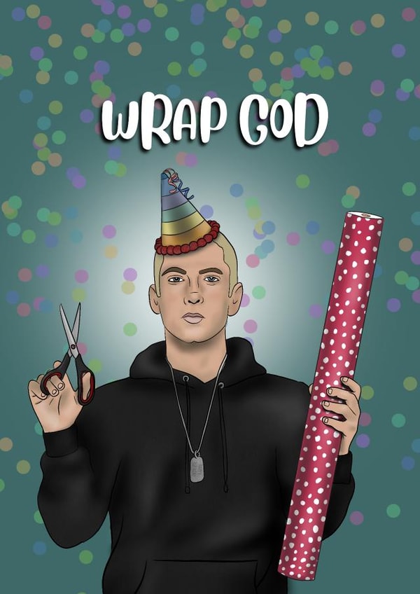 Funny Birthday Card - Eminem Rap Song Lyrics - Wrap God created by I Draw Stuff