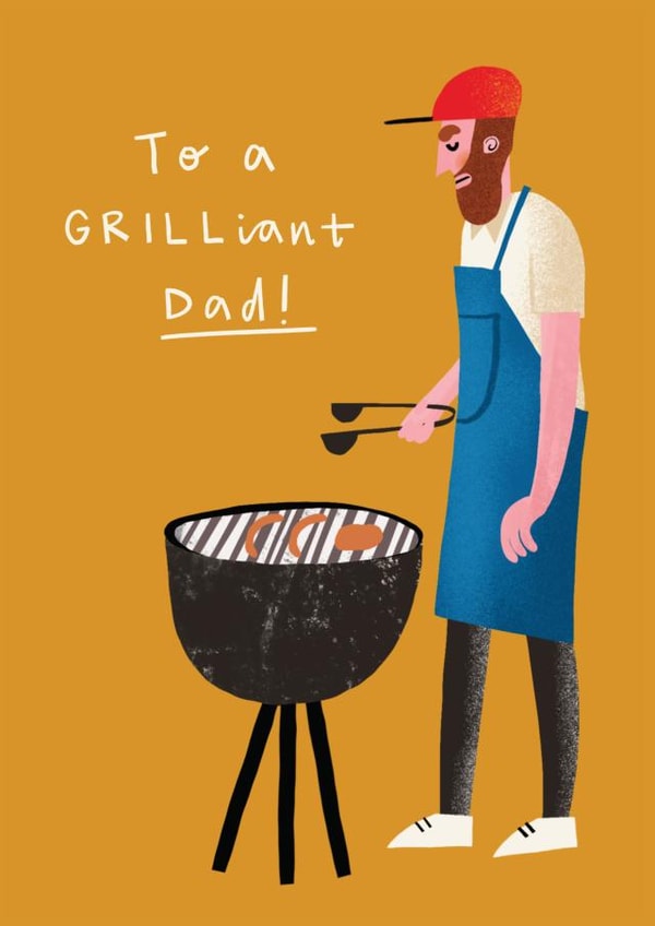Illustrated Father's Day Card - Illustrated Grill created by AbiGoLucky