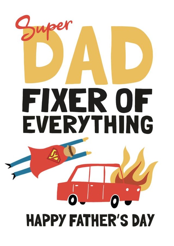 Super Dad Father's Day Card - Fixer of Everything created by AbiGoLucky