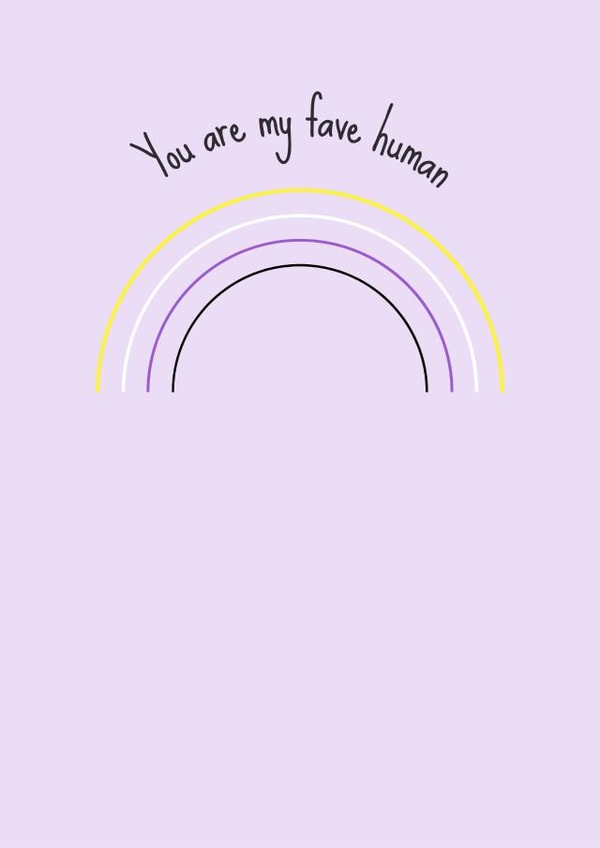 Cute Anniversary Card For Significant Other - You Are My Fave Human created by Hhaus Of Phoebe