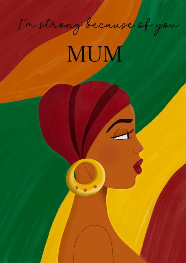Heartfelt Mother's Day Card - I’m strong because of you mum created by Spring of colors