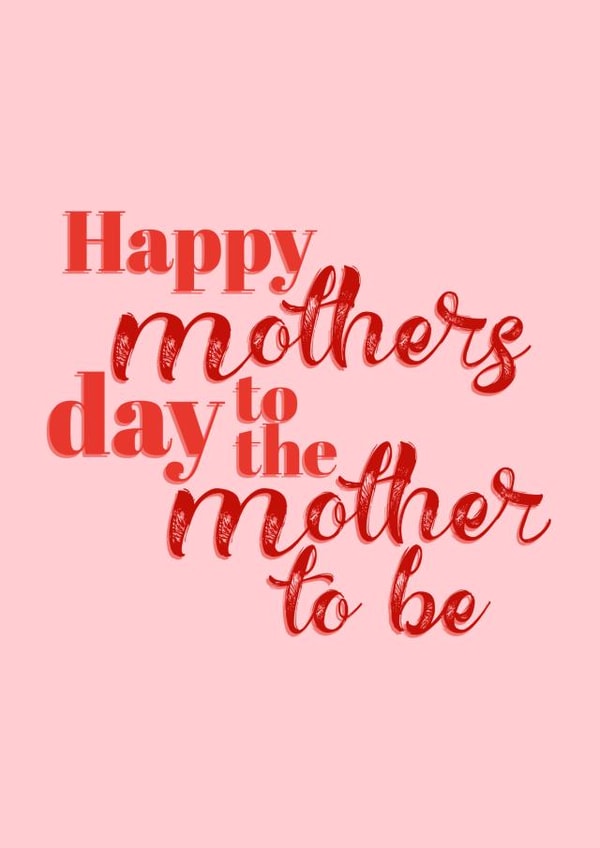 Baby Mum to be - Mother's Day - Cute card created by @EmilySwallow