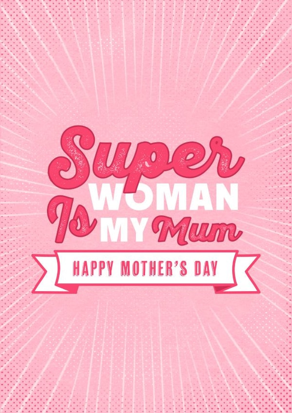 Fun Mother's Day Card - Superwoman created by Kamiya Chirodian