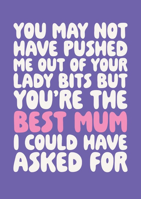 May Not Have Pushed me Out Your Lady Bits - Mother's Day Card created by Studio Doodles