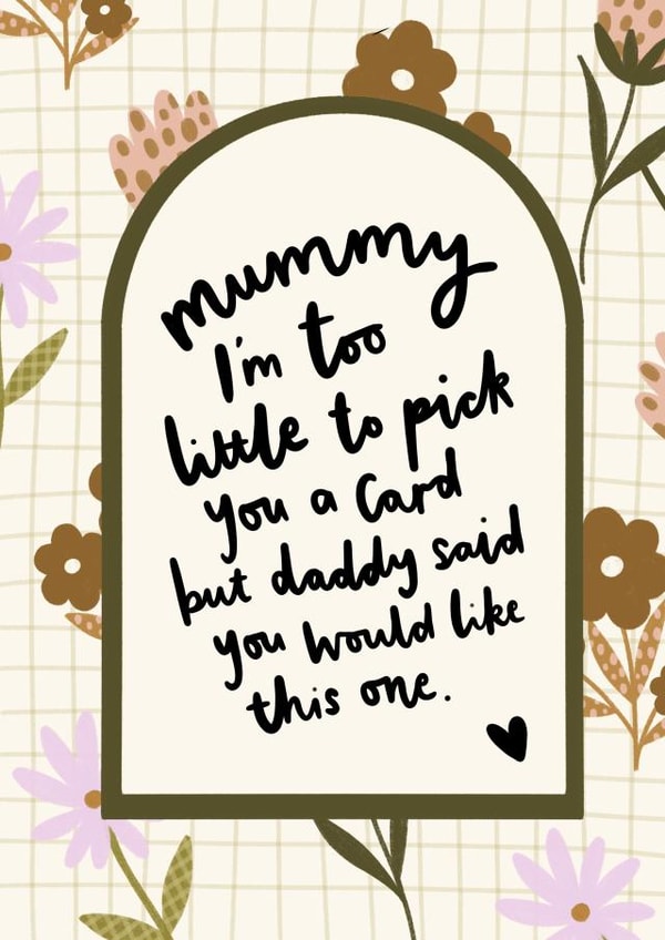 Cute Mother's Day card - from baby - cute floral created by Printed Picnic