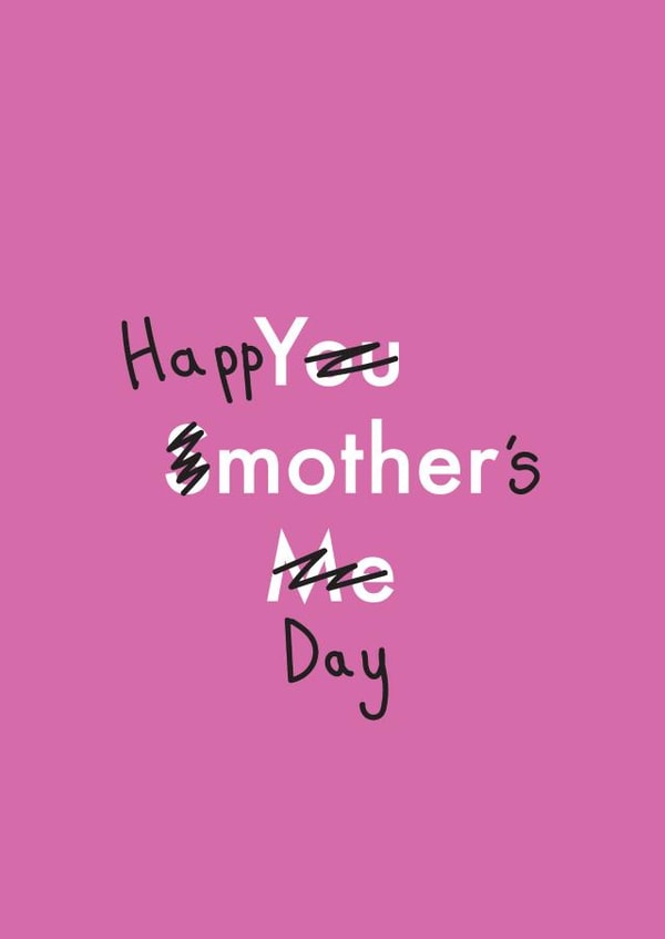 Funny Mother's Day Card - Handwriting created by OBJECTABLES