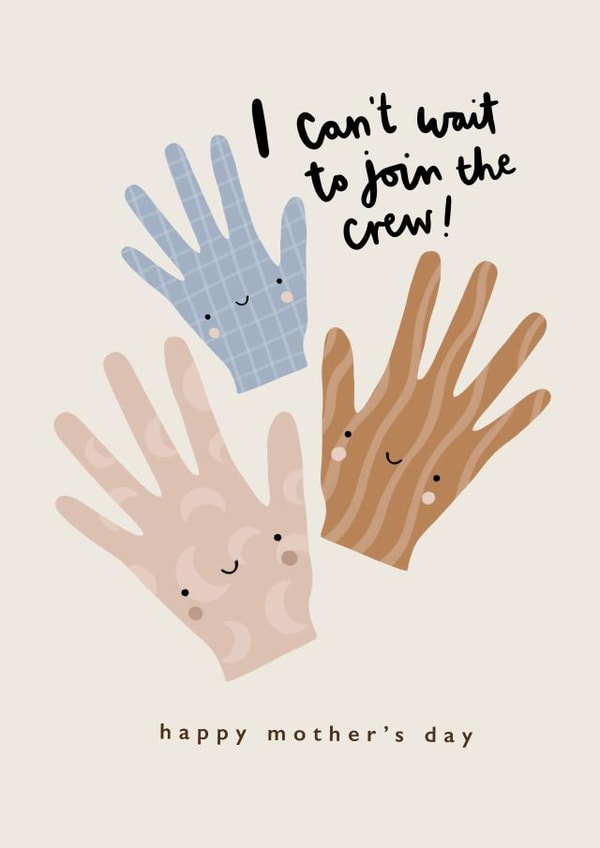 Mother's Day Card- mum to be- I can't wait to join the crew created by Printed Picnic