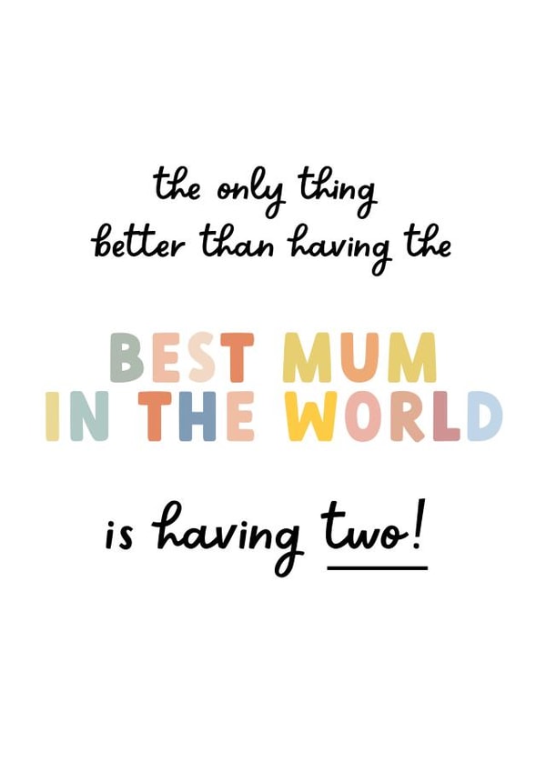 Cute Mother's Day Card - For Two Mums - LGBTQ+ created by February Stars Art