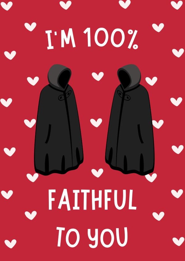 Funny Valentines Day Card - The Traitors - 100% Faithful created by A Personalised Teacher