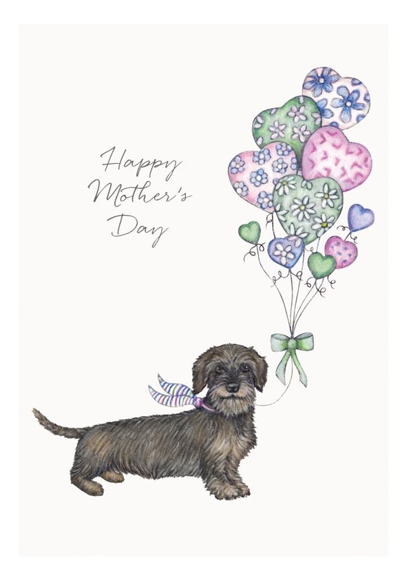 Cute Sausage Dog Mother's Day Card - Happy Mother's Day created by Lottie Murphy