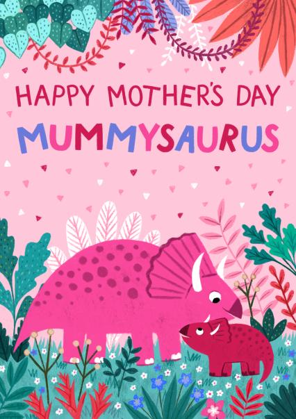 Cute Dinosaur Mother's Day Card - Mummysaurus | thortful