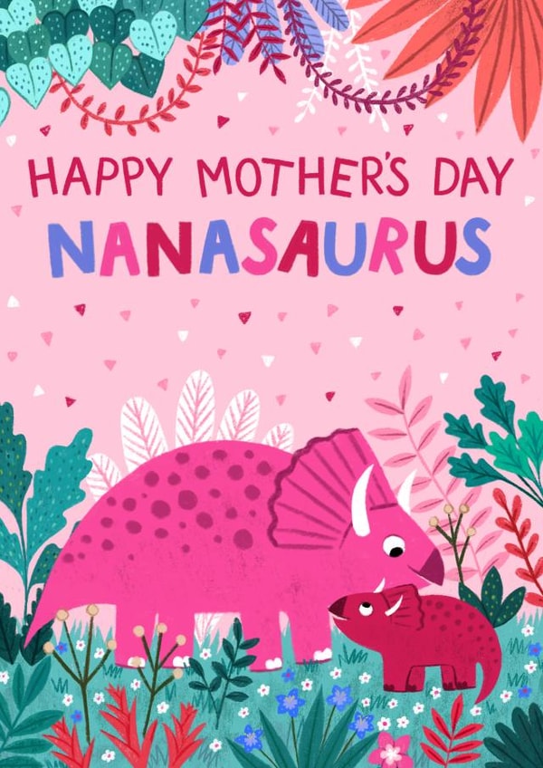 Cute Dinosaur Mother's Day Card - Nanasaurus created by Pear Tree Press